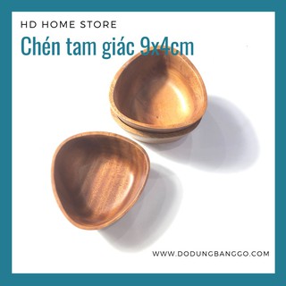 [Hàng Việt Nam xuất khẩu] - Chén tam giác bằng gỗ nguyên khối - còn hàng