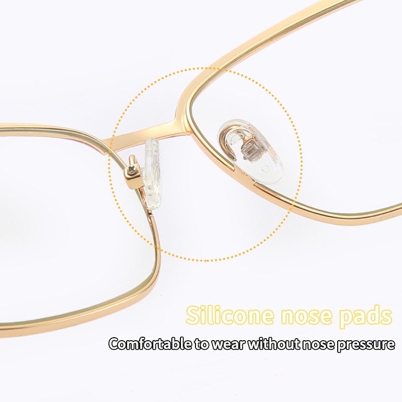 JIUERBA-Mắt Kính Gọng Kim Loại Chống Bức Xạ Phong Cách Cổ Điển Unisex Cho