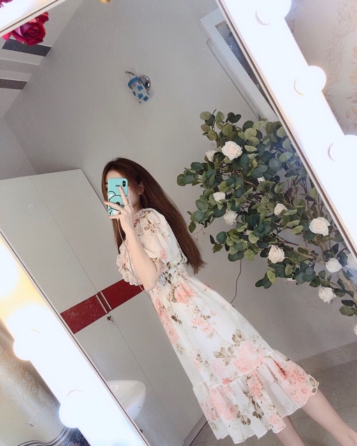 Đầm maxi tay bồng bèo ngực 8 màu | BigBuy360 - bigbuy360.vn