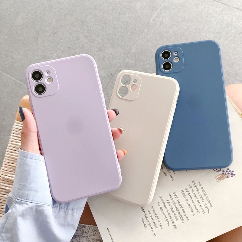 Ốp điện thoại silicon màu trơn thời trang cho Iphone 6 6s 7 8 Plus Xs Max Xr 11 Pro Max Se2020