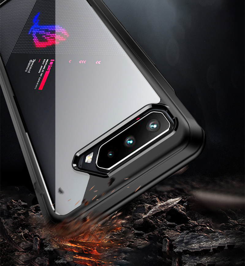 Ốp Điện Thoại Acrylic Khung TPU Mềm Trong Suốt Chống Sốc Cho Asus ROG Phone 5 5s Pro 5 Ultimate