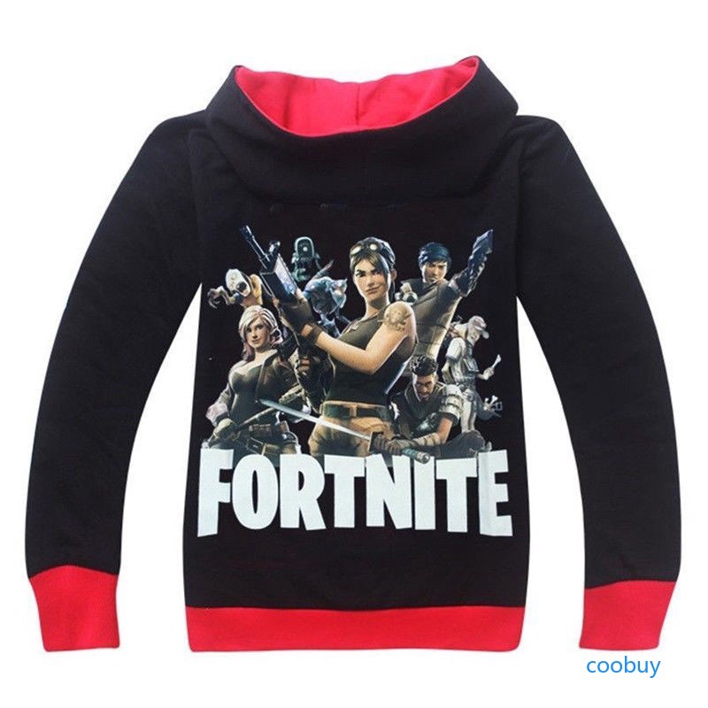 Áo khoác khóa kéo in hình game fortnite cho bé