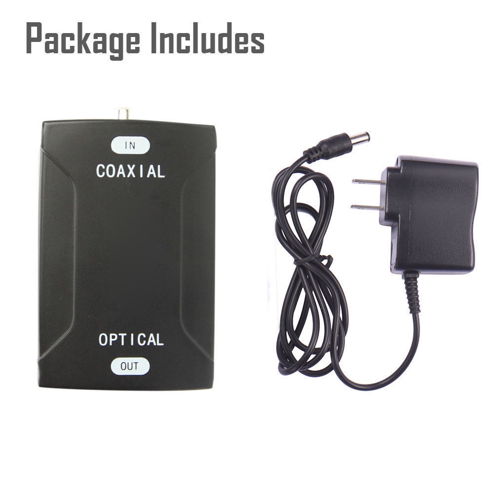 Đầu chuyển đổi tín hiệu âm thanh kỹ thuật số đồng trục RCA sang quang học Toslink SPDIF tiện lợi