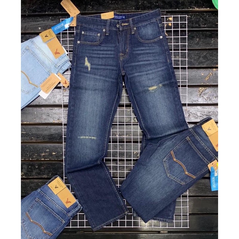 Quần jean Nam ống suông