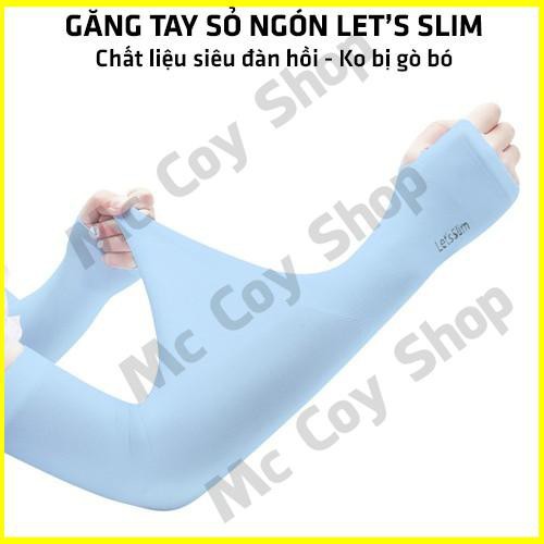 Găng Tay Dài Chống Nắng Nam Nữ Xỏ Ngón Thể Thao Let's Slim Mc Coy Shop