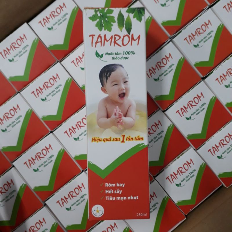 Nước tắm bé thảo dược TAMROM – Đánh bay rôm sẩy, hết ngay mẩn ngứa