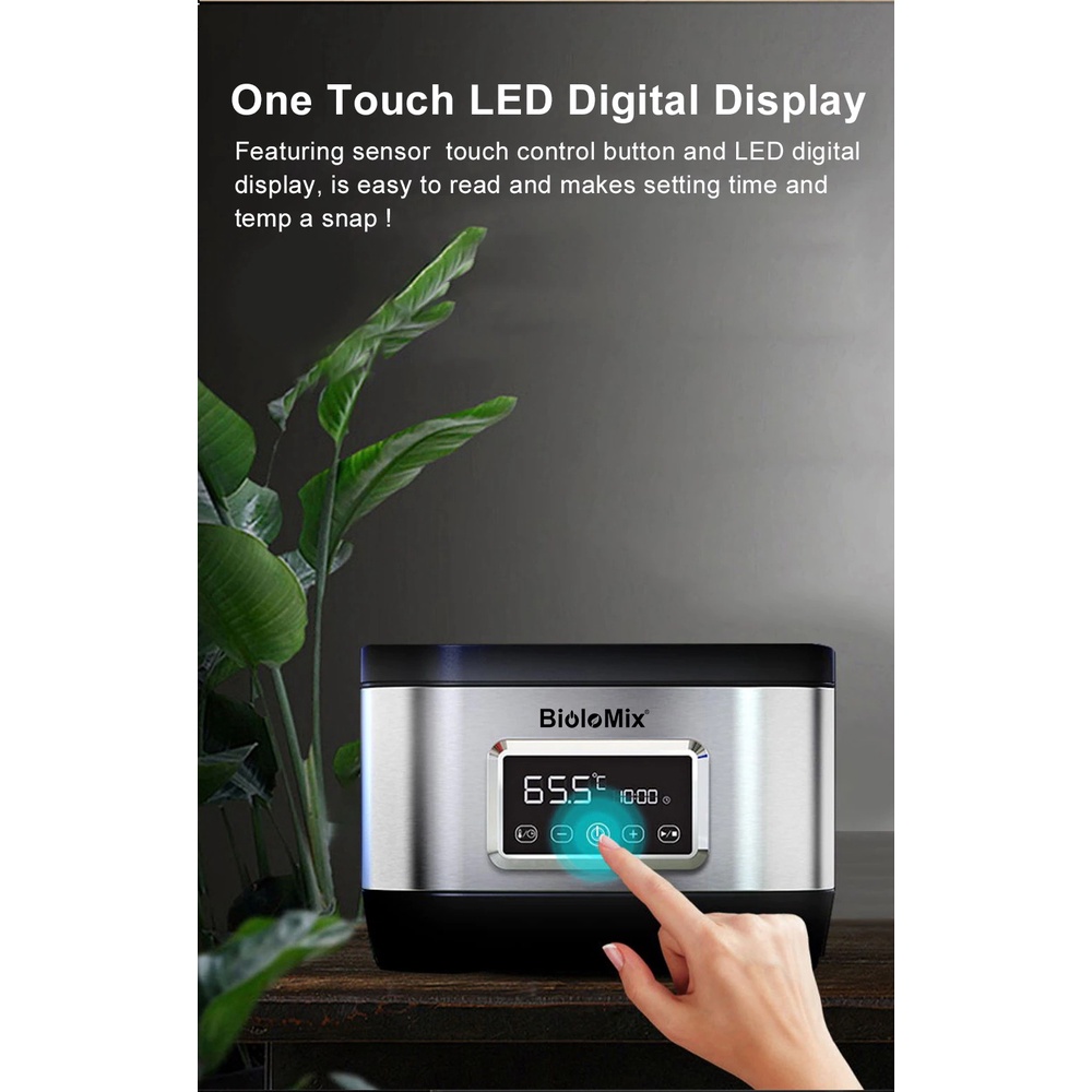 Máy nấu chậm Sous vide BioloMix LS-SV03A thế hệ thứ 6 tích hợp thùng nấu 8L