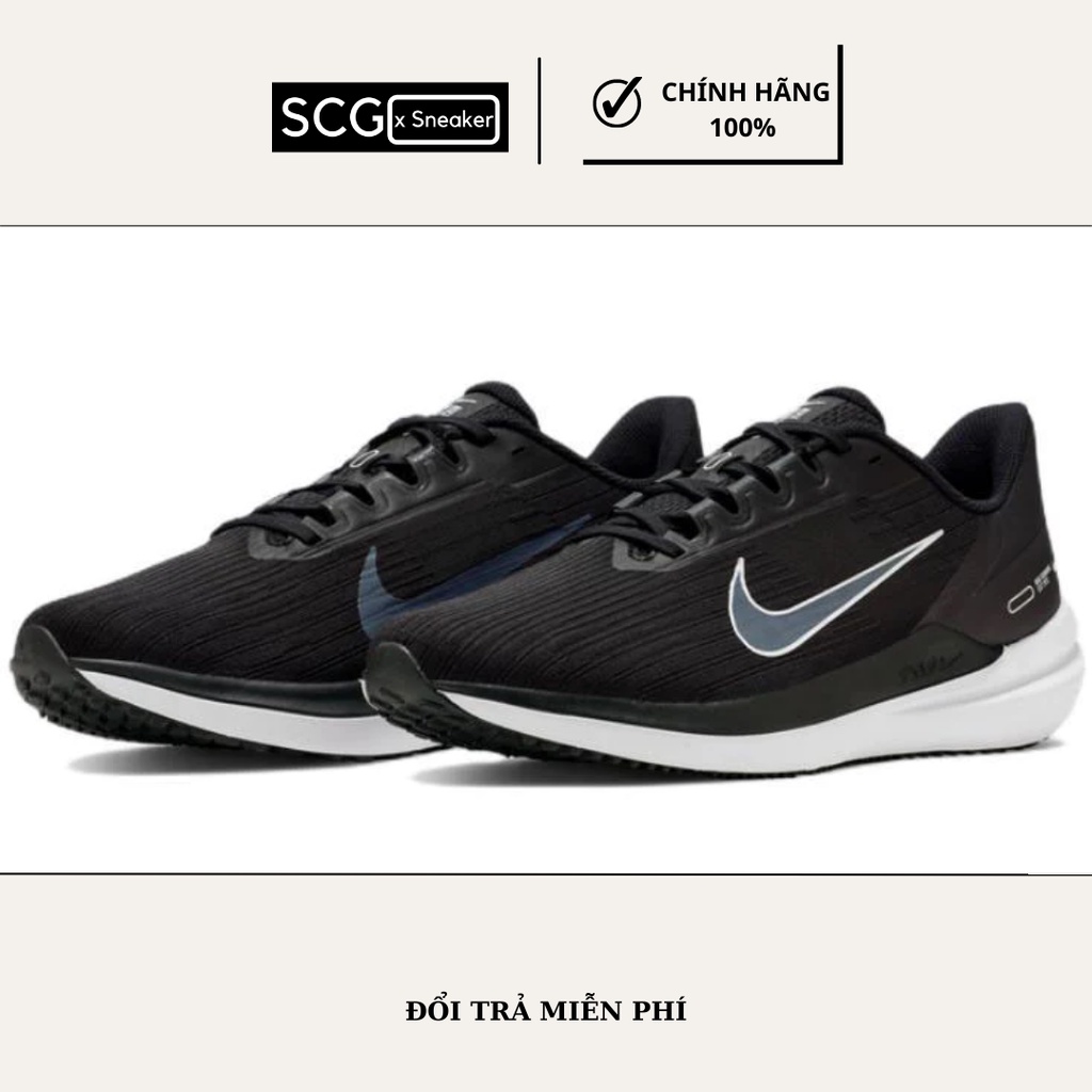 Giày thể thao nam - sneaker nam - Nike Air Zoom Winflo 9 - màu đen trắng- DD6203-001- Hàng Chính Hãng - SCGxsneaker