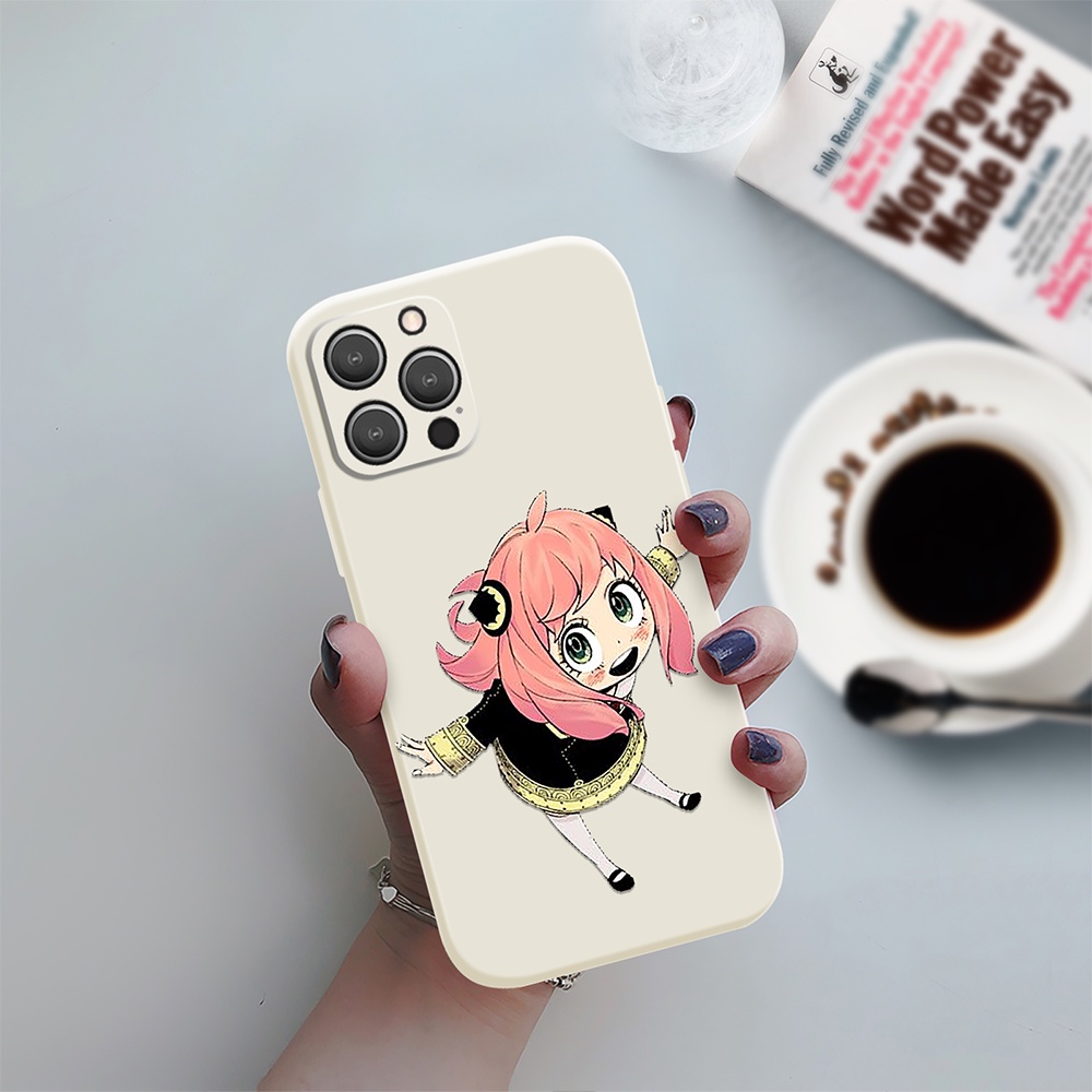 Ốp Điện Thoại Nhựa Dẻo In Hình Anime Spy×Family Với Cạnh Thẳng Cho iPhone 13 Pro Max 11 12 lPhone 7 8 Plus SE 2020