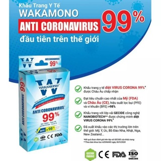 KHẨU TRANG WAKAMONO  HỘP 10 CÁI, 4 LỚP