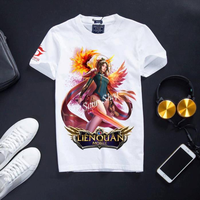 Áo Thun Liên Quân Màu Trắng Cotton Dầy Dặn Mềm Mịn Cực Hot Butter Phượng Hoàng