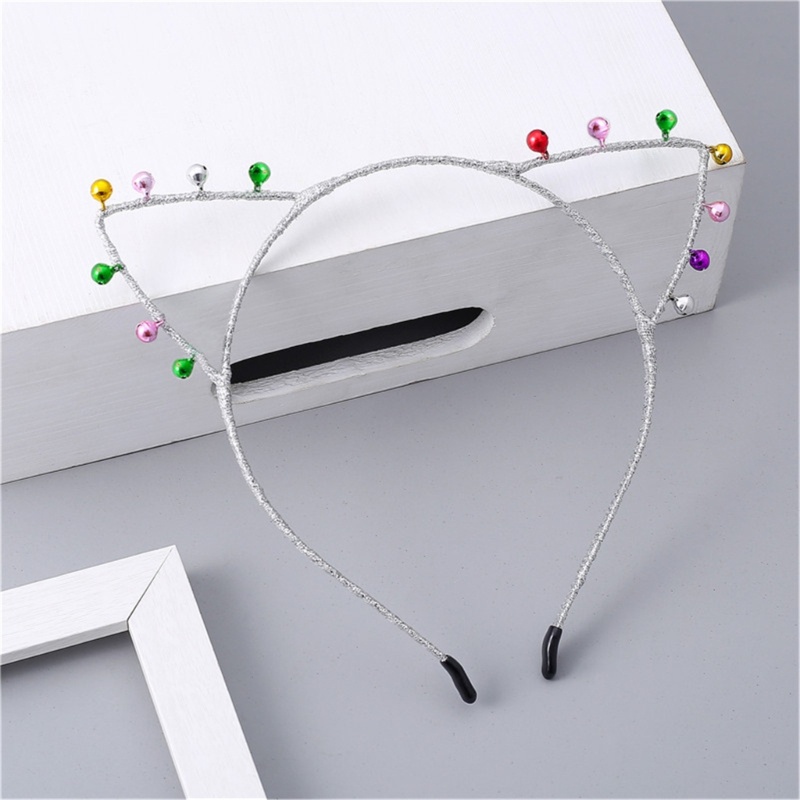 Băng Đô Cài Tóc Hình Tai Mèo Đính Chuông Và Kim Sa Lấp Lánh