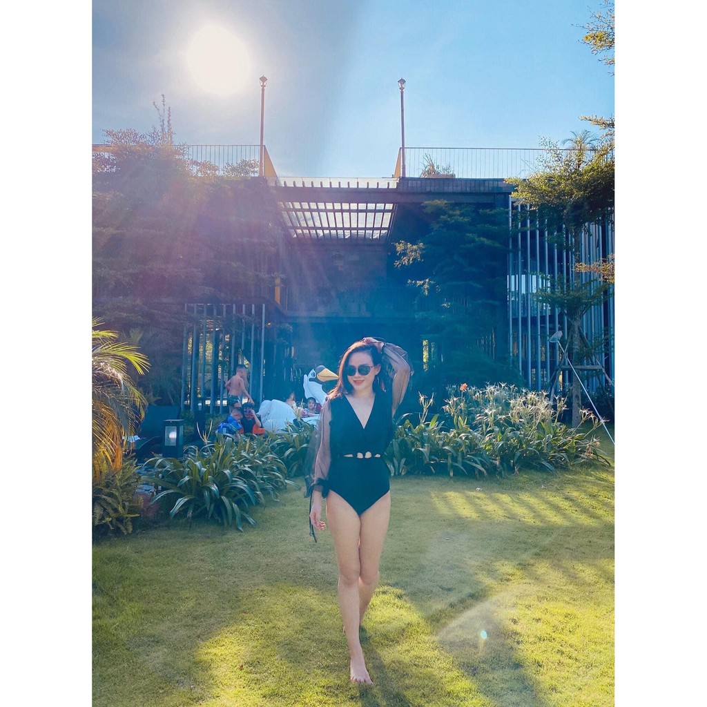TEA STORE Bikini Một Mảnh Tay Bồng