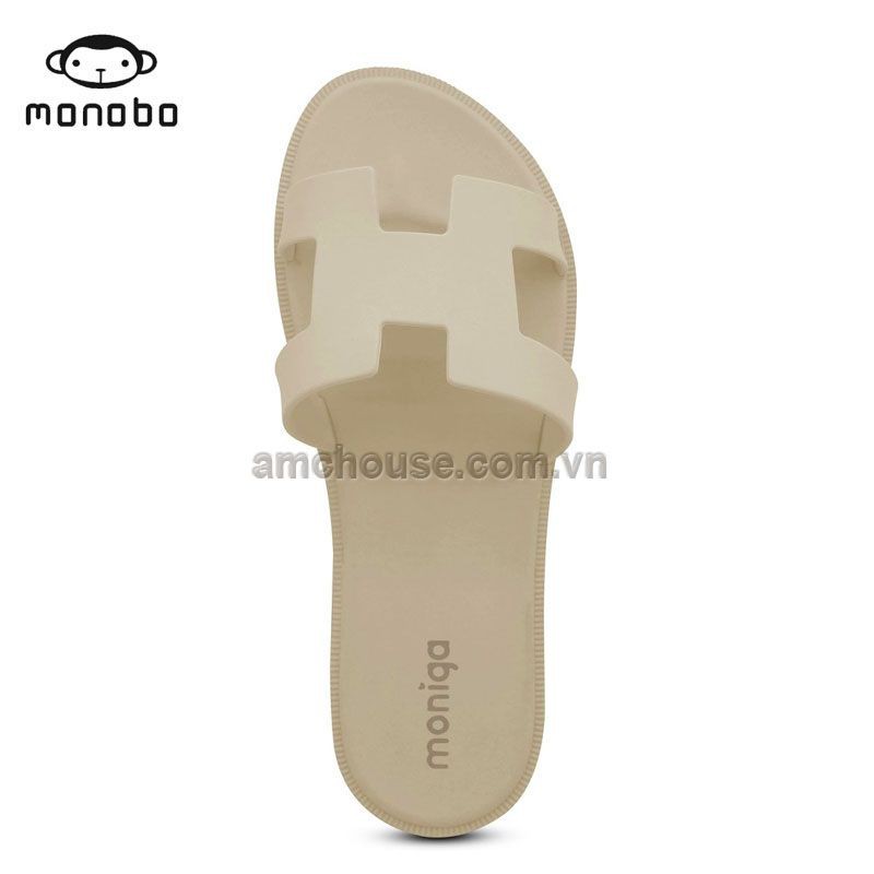 Dép Thái chữ H thời trang chất liệu bền, quai đóng nút MONOBO - MONIGA 913 - be kem