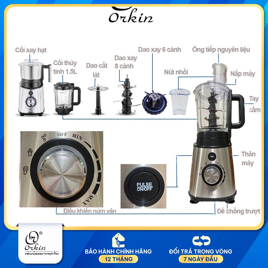 MÁY XAY ĐA NĂNG ORKIN Thái Lan OR521 - XAY CẢ THẾ GIỚI THẬT NHUYỄN, THẬT MỊN