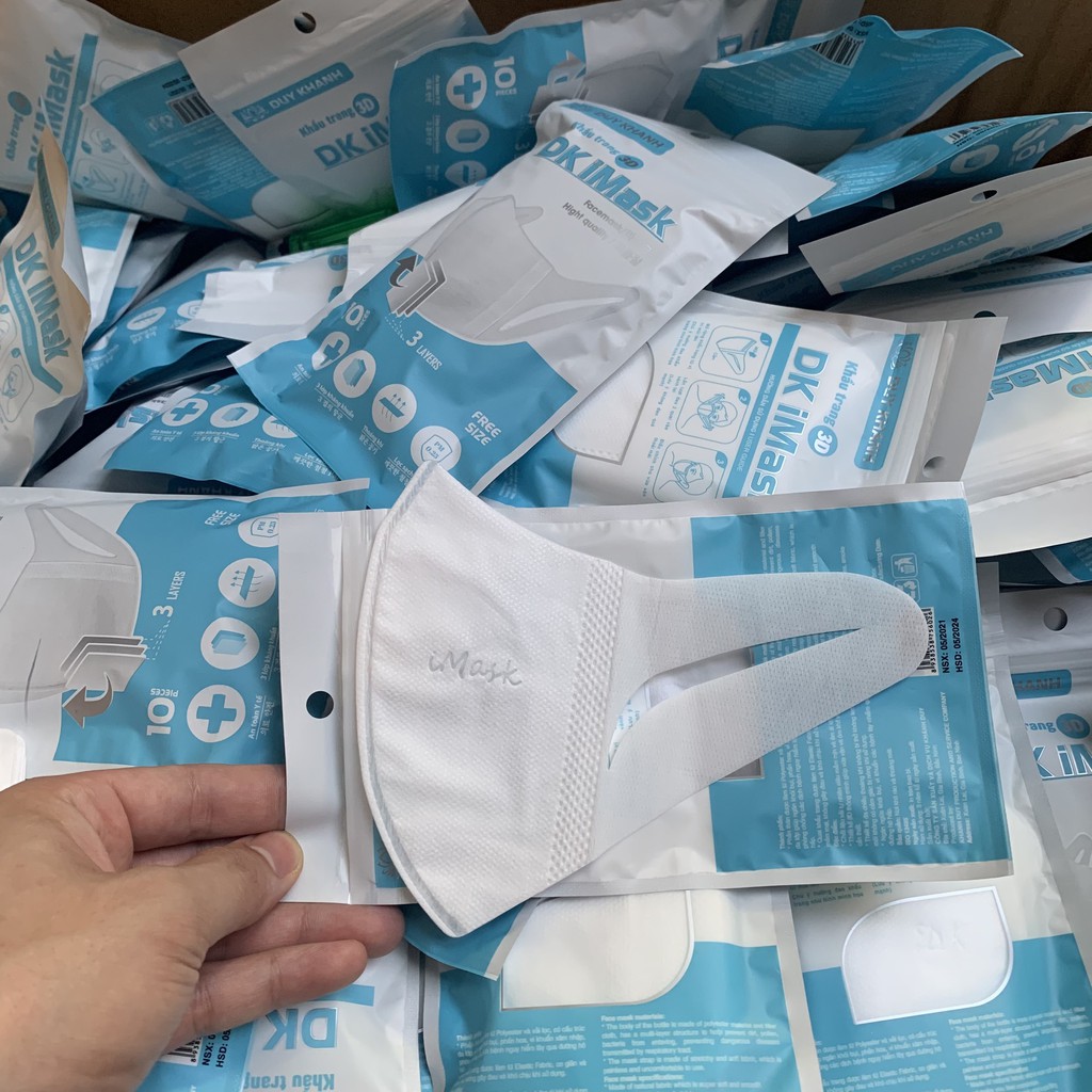 Khẩu trang 3D MASK Duy Khánh túi đóng 10 cái giúp chống bụi hiệu quả tiện lợi | BigBuy360 - bigbuy360.vn
