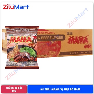 Mì Thái Lan Mama vị thịt bò hầm loại 60g