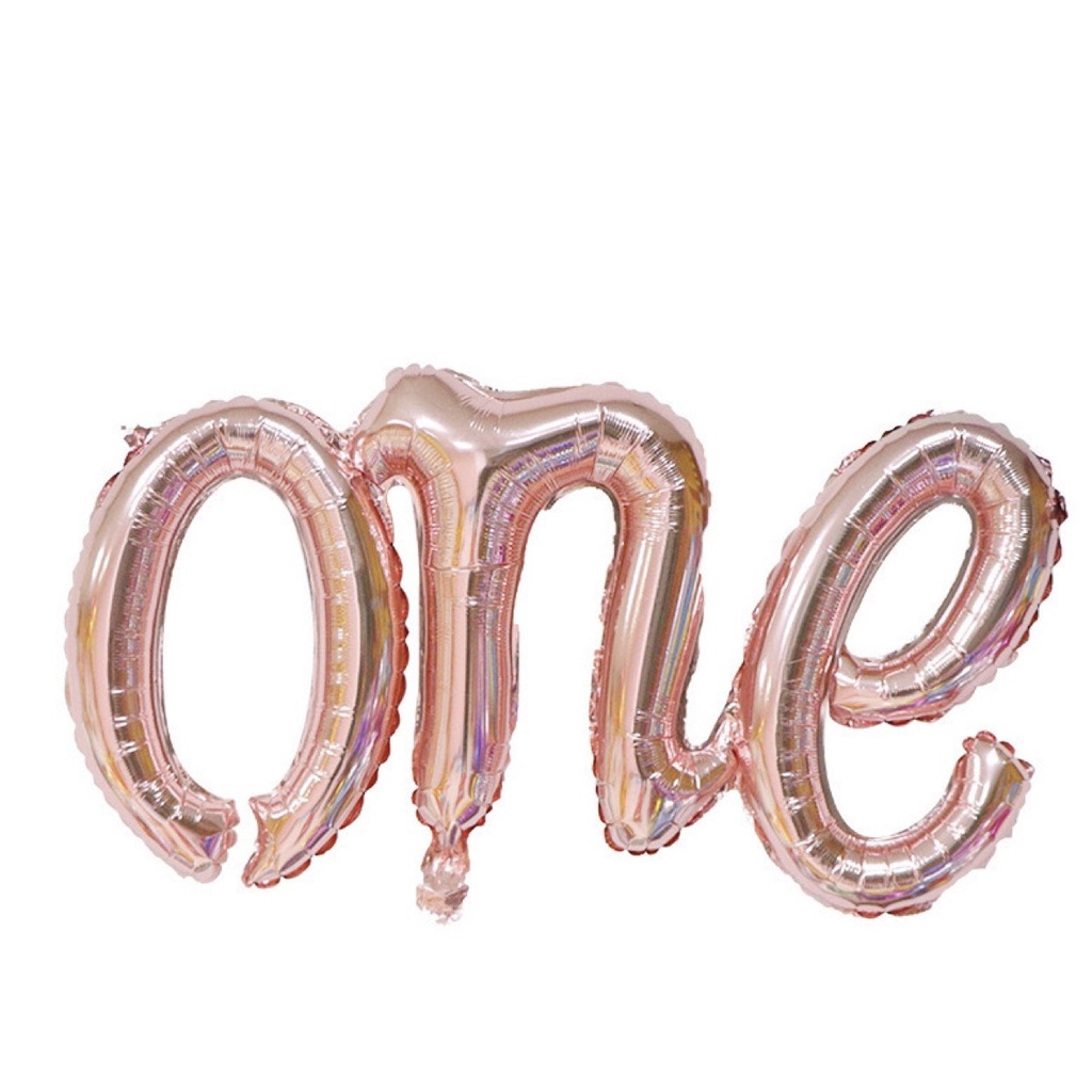 Bóng sinh nhật Bóng tròn trắng in chữ Happy birthday to you, Bóng chữ ONE như ảnh, trang trí sinh nhật hàn quốc