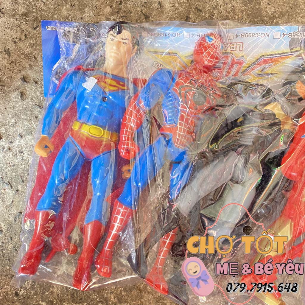 Đồ chơi 4 siêu anh hùng Super Heroes dùng pin có đèn 5566 - Đồ chơi siêu nhân