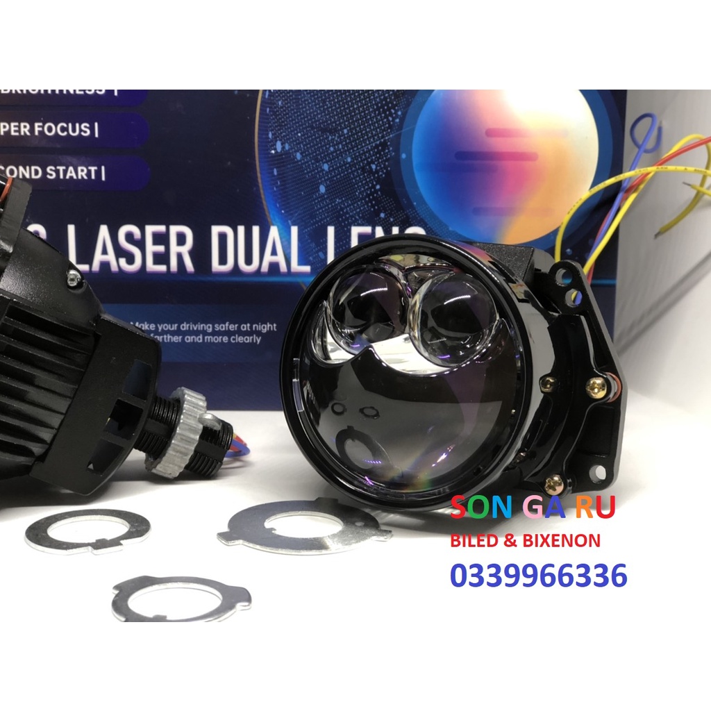 Đèn Bi LED S-LIGHT PRO x2 trợ pha LASER 3 inch