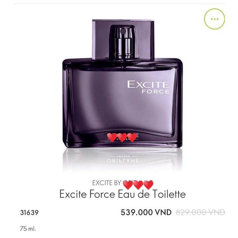 Nước hoa nam Excite Force Eau de Toilette 75ml