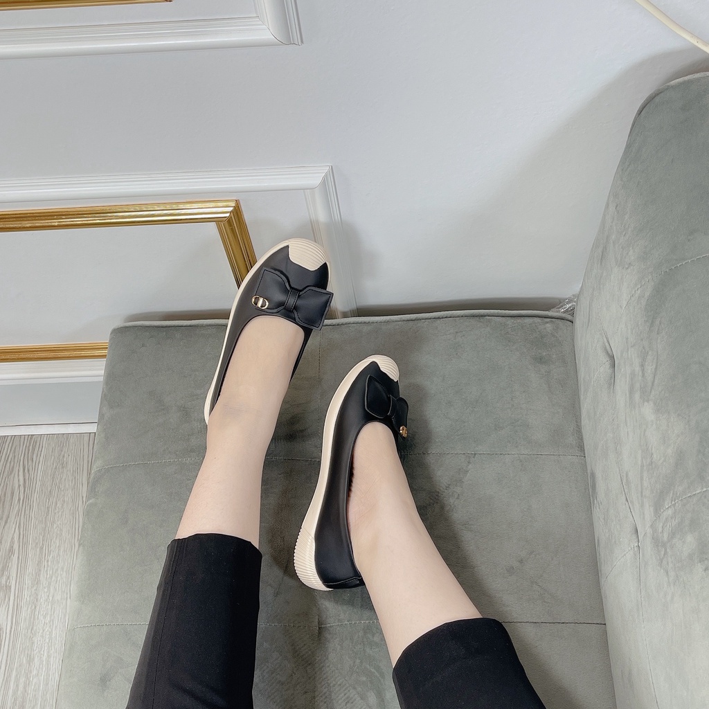 Giày lười slip on nữ, giày sục kiểu dáng thể thao độn đế 3cm hàng cao cấp chuẩn đẹp-