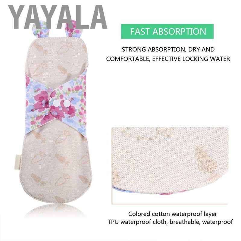 (Hàng Mới Về) Băng Vệ Sinh Vải Cotton Hữu Cơ Yayala 250mm Có Thể Giặt Và Tái Sử Dụng
