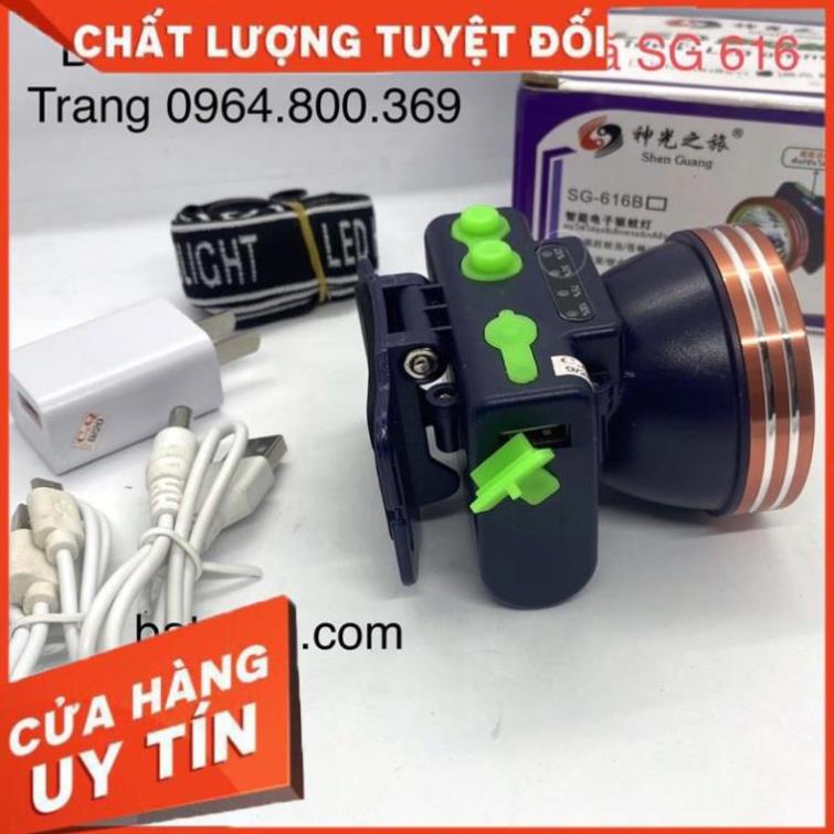 Đèn pin đội đầu siêu sáng SG616 có hiển thị phần trăm pin lh 0964.800.369