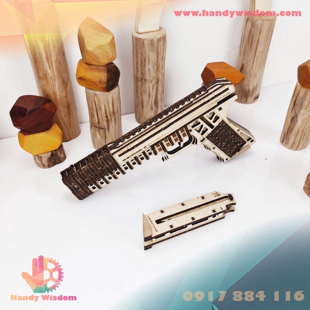 Mô hình lắp ghép gỗ - Desert Eagle - Lục Bạc
