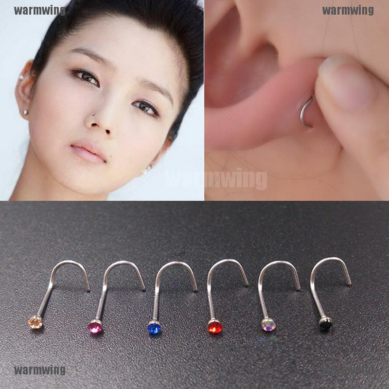 Bộ 6 Khuyên Cơ Thể ĐíNh Đá NhiềU MàU SắC