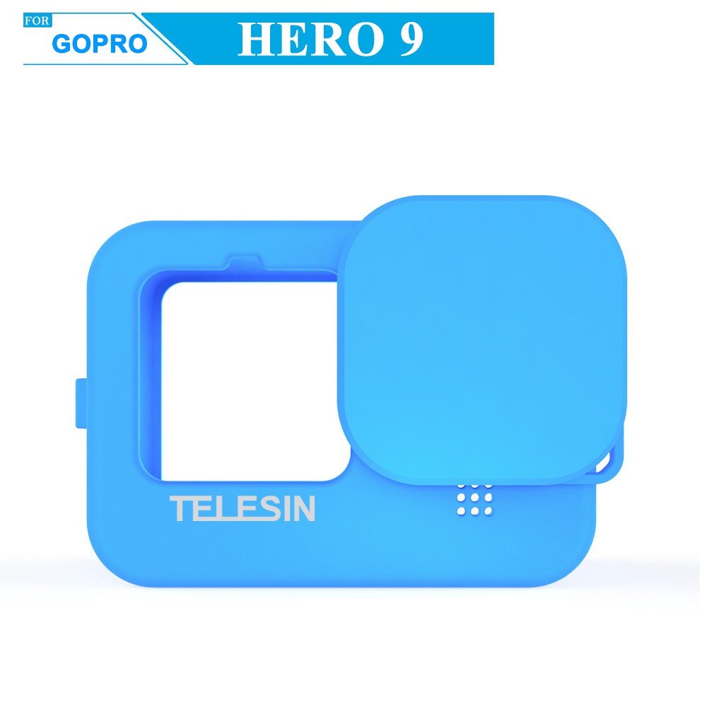 Vỏ silicone kèm nắp che hãng TELESIN dùng cho camera hành động GoPro Hero 9