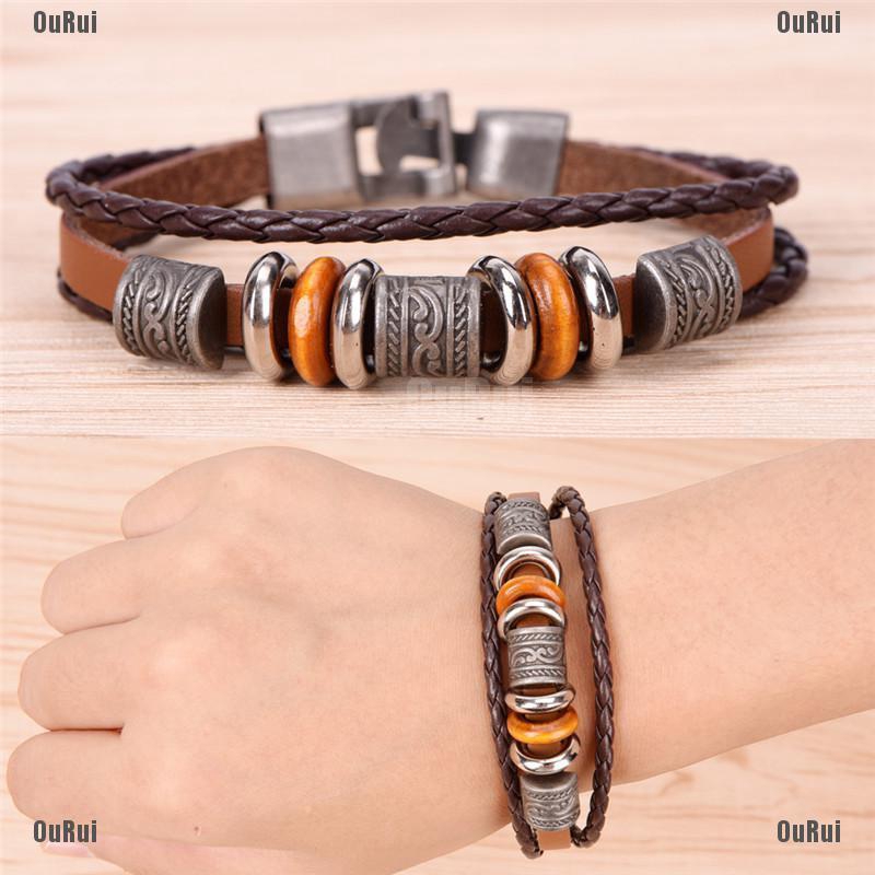 Vòng Tay Da Nâu Thời Trang Cá Tính Cho Nam