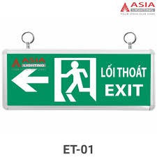 Đèn led Exit chỉ dẫn Asia ET-01 , EP-01 , EP-02 , hướng trái phải. 1 mặt 2 mặt, Công suất 3W