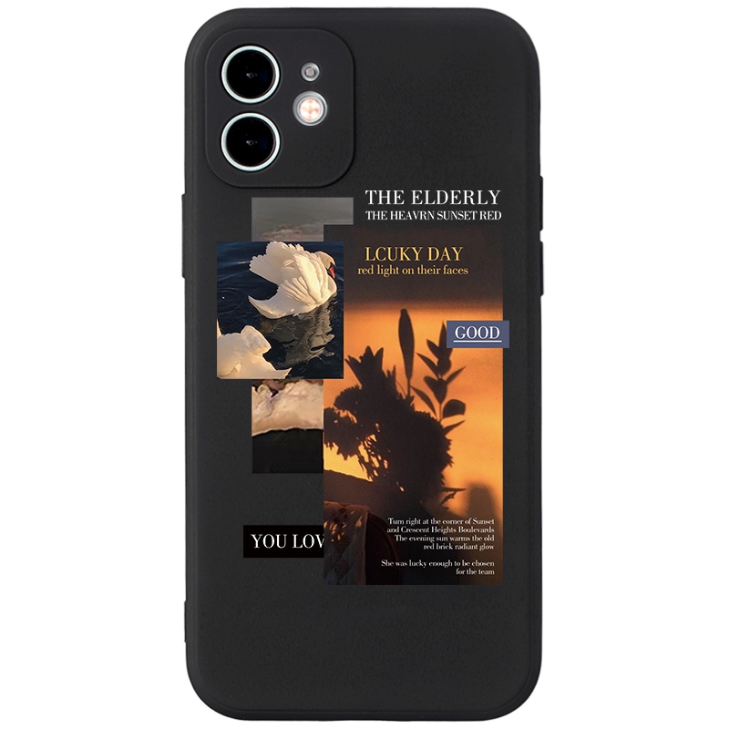 Ốp lưng JURSUE mềm chống bẩn ngộ nghĩnh cho iPhone 13 12 11 Pro Max SE 2020 X XR XS 8 7 ip 6S 6 Plus Y2030