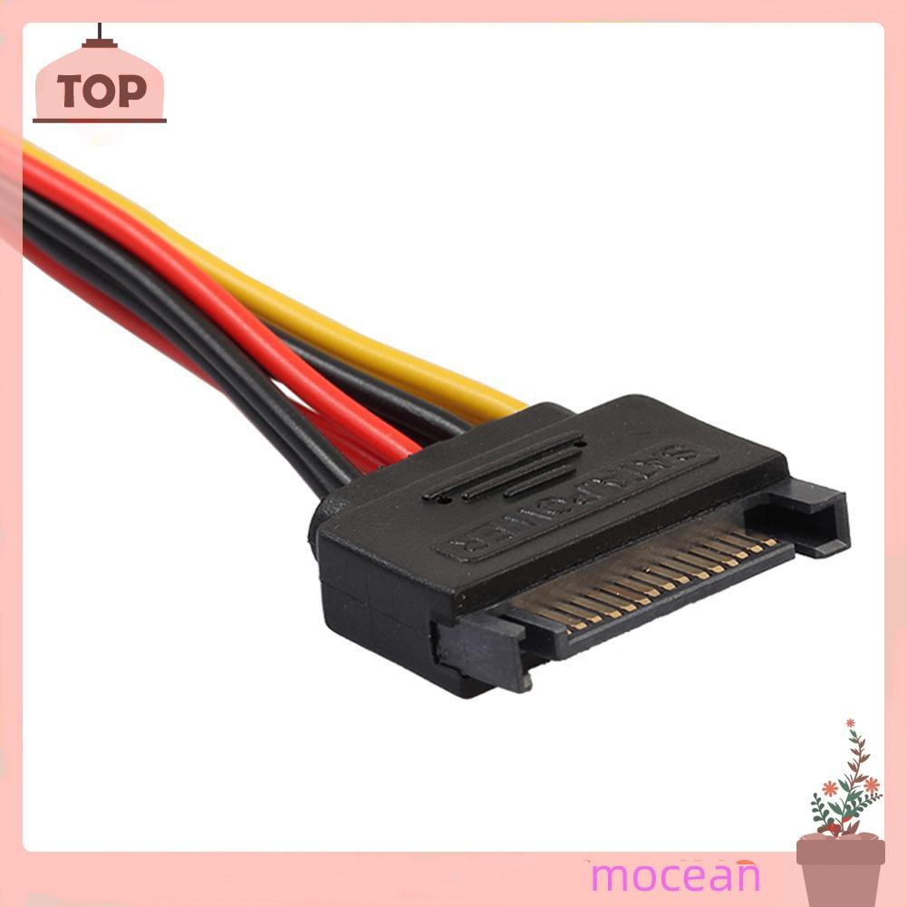 Dây Cáp Nguồn 15pin Sata Male Sang 4pin Ide Molex Female + Sata Female