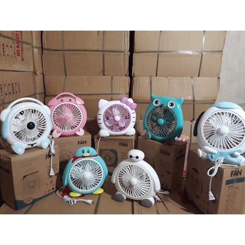 Quạt để bàn hình thú dễ thương, hai tốc độ gió tiện lợi cho gia đình và văn phòng (ảnh thât)