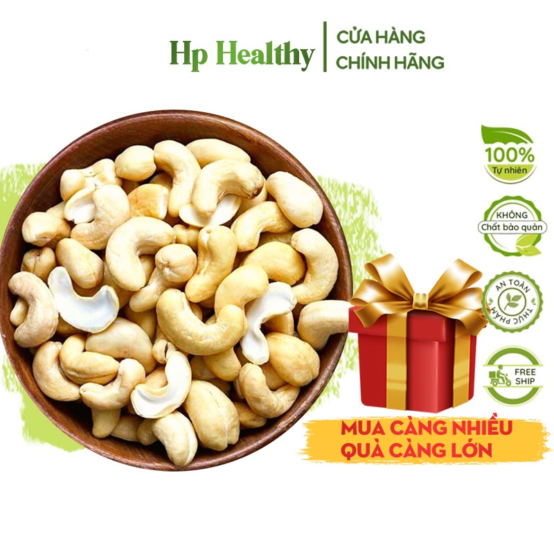 500G HẠT ĐIỀU SỮA NGUYÊN VỊ BỂ ĐÔI RANG MỘC CHÍN KHÔNG PHỤ GIA HP Healthy Hạt Dinh Dưỡng Organic Hữu Cơ