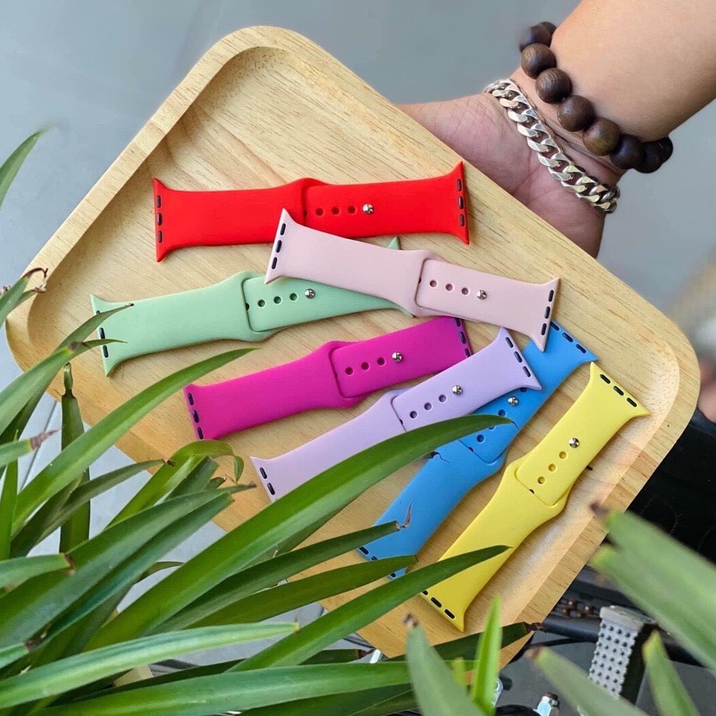DÂY ĐỒNG HỒ CAO SU APPLE WATCH ,T500, Watch 6, W26,W46, U78 Plus CAO CẤP...