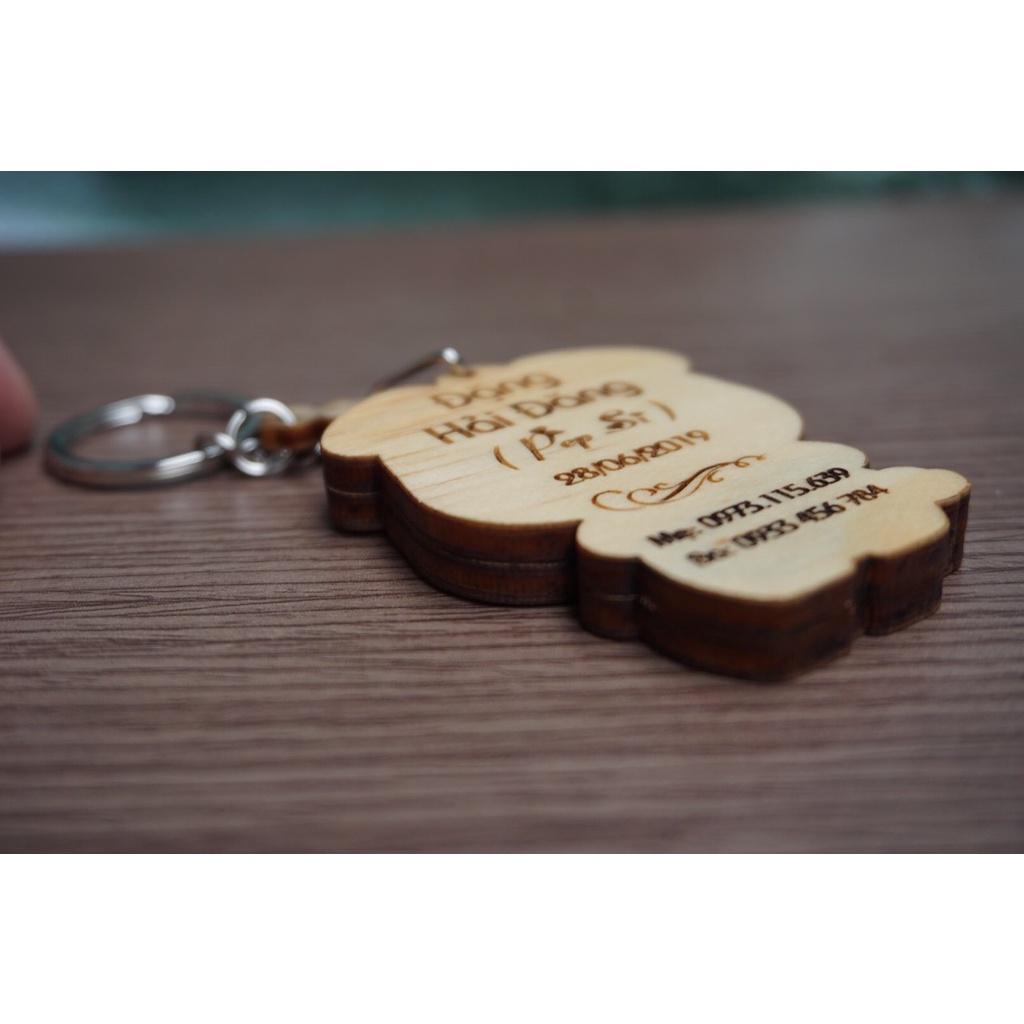 Thẻ Tên Khắc Thông Tin Của bé Hình 12 con Giáp