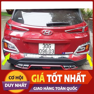 Ốp viền đèn gầm sau xe Hyundai Kona 2019 mạ crom