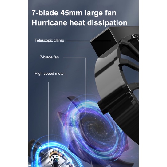 Quạt tản nhiệt điện thoại x16 gaming làm lạnh siêu nhanh chơi PUBG FF ROS G6 / F5 / F6