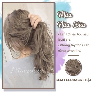Nhuộm Tóc Màu Nâu Sữa - [LÊN TỪ NỀN TÓC NÂU] Tone Sáng Da - Tặng Ngay Trợ Dưỡng