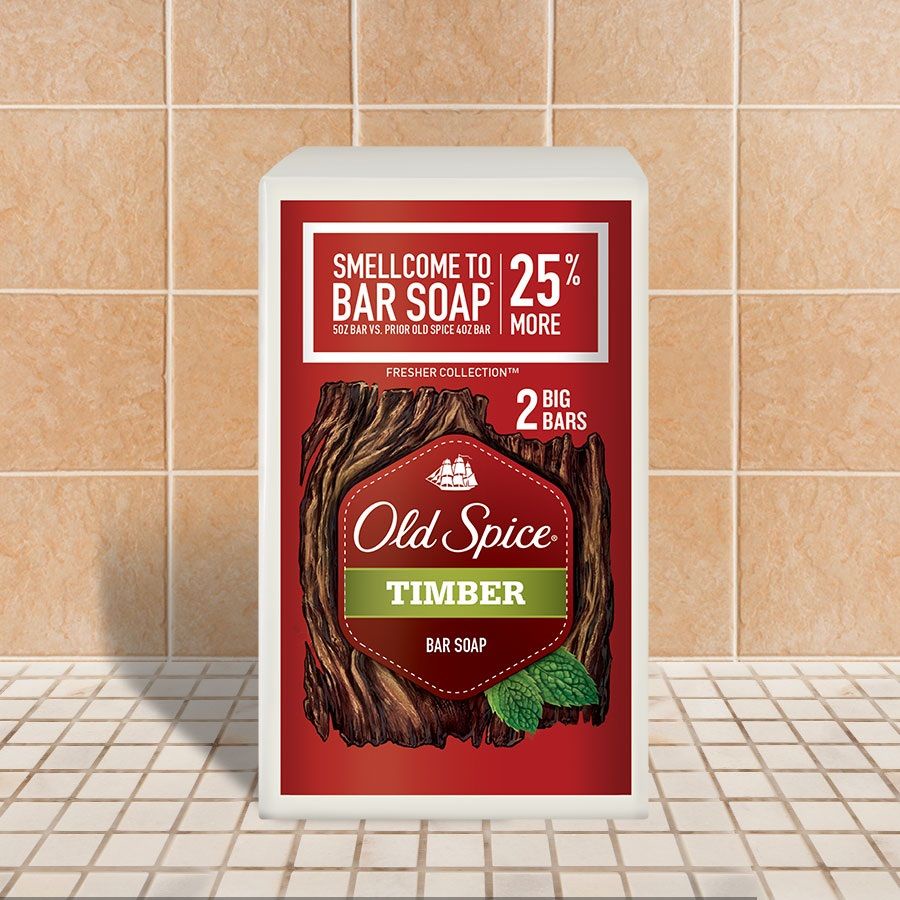 Bộ 6 cục xà bông Old Spice Fresher Collection Timber bar soap 141gx6 (Mỹ)