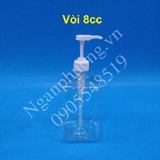 Bình nhựa có vòi bơm syrup,