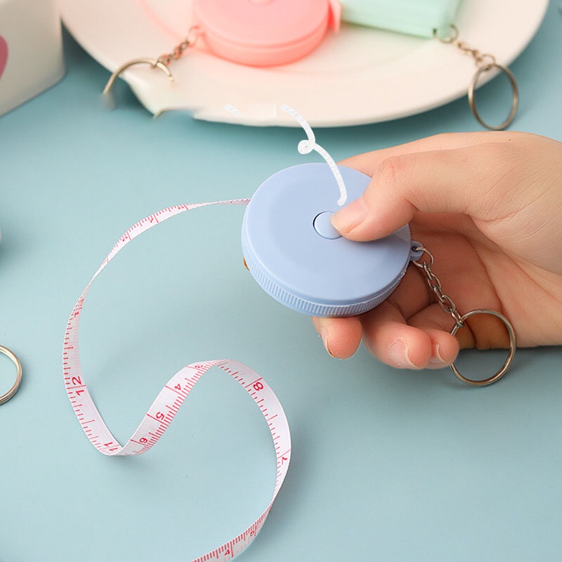 Thước Dây Mini 1.5M Bằng Da Kèm Móc Khóa Tiện Dụng