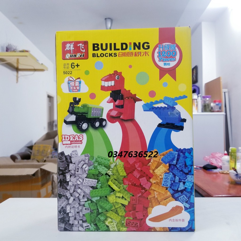 [1200 CHI TIẾT-HÀNG CHUẨN] BỘ ĐỒ CHƠI XẾP HÌNH LEGO KHỦNG LONG, LEGO TÀU HỎA - Gúp Bé Phát Triển Tư Duy
