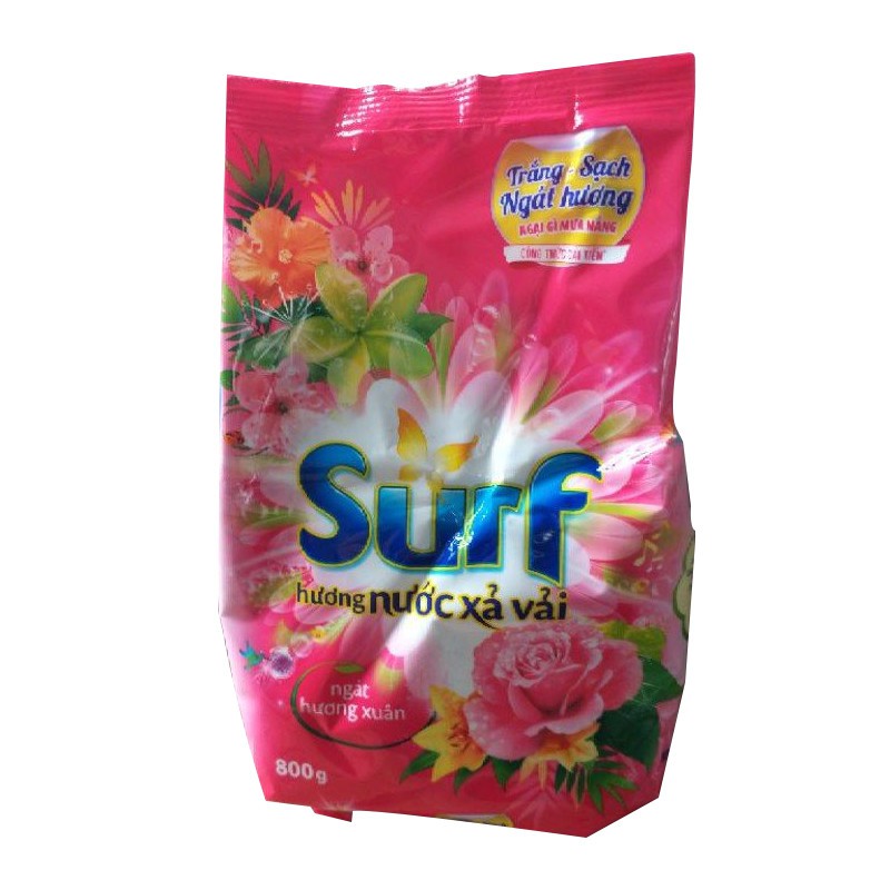 Bột giặt Surf hương nước xả vải ngát hương xuân bịch 800gr