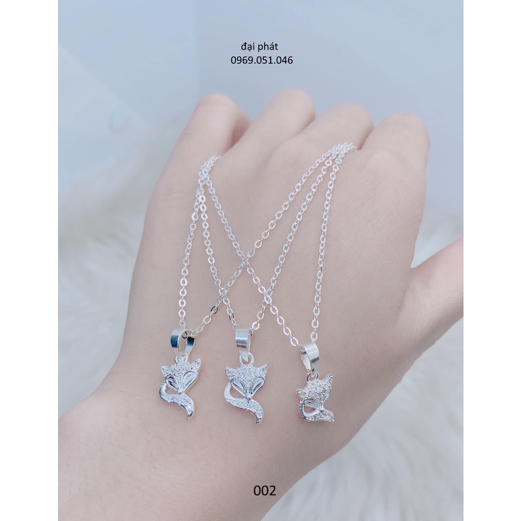 Dây chuyền hồ ly đính đá , bạc 925 , đem lại tình duyên , tài lộc - đại phát