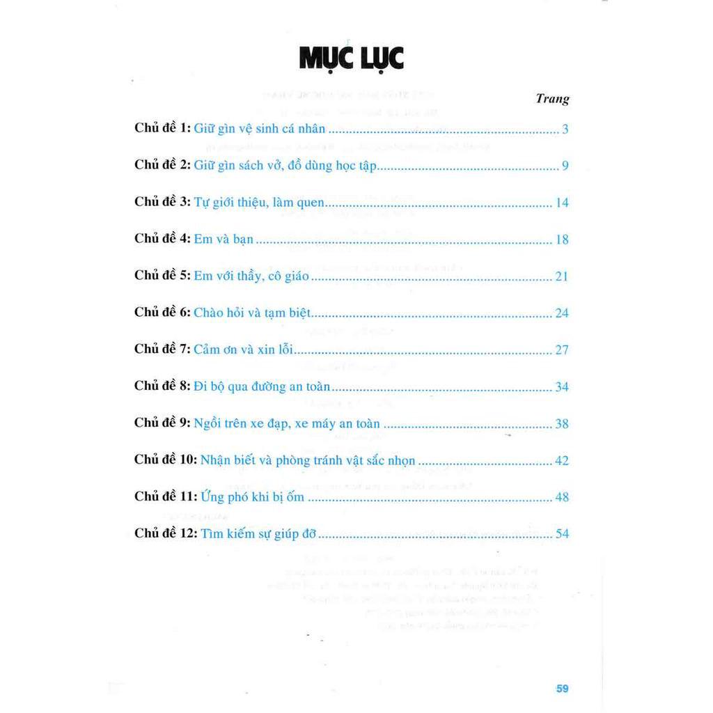 Sách Thực Hành Kĩ Năng Sống Lớp 1