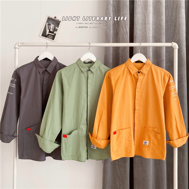 Korean Fashion Men's Long Sleeve Shirt 2021.